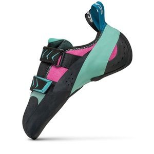 Scarpa climbing shoes black blue pink 38 1/2